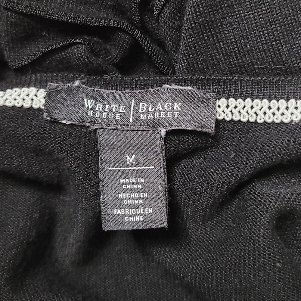 Whbm Black Lightweight Bottom Strips Open Front - image 8